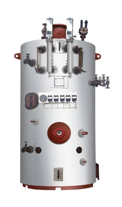 Vertical oil-fired marine steam boiler